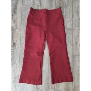 SPANX Perfect Pant Hi-Rise Flare Maroon Red Petite Medium Pockets Workwear